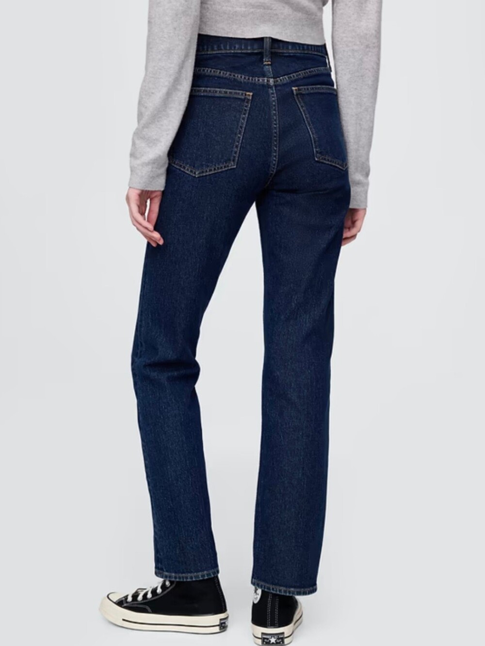 GAP Dark 90s Straight Leg High Rise Jeans. Size 4. #JW - Picture 2 of 8